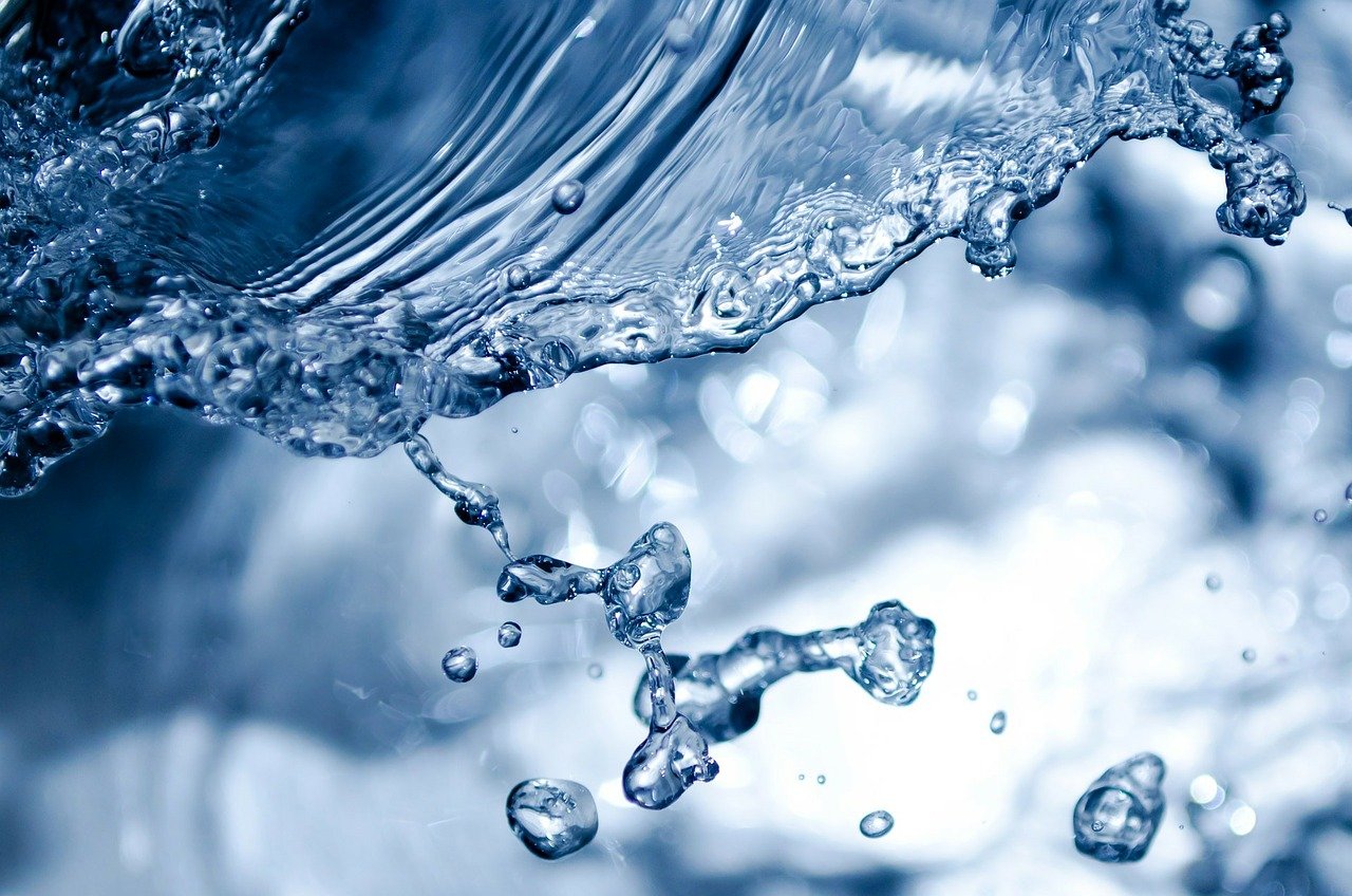 Gocce, spruzzo, acqua