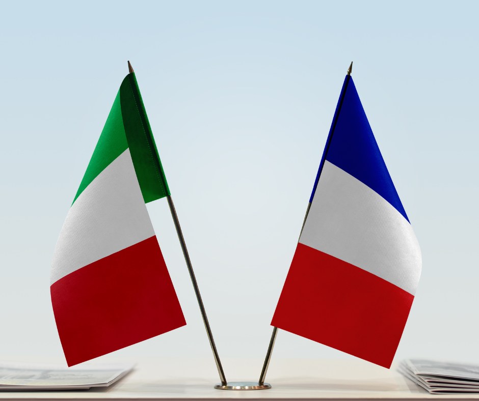 Bandiere Italia e Francia
