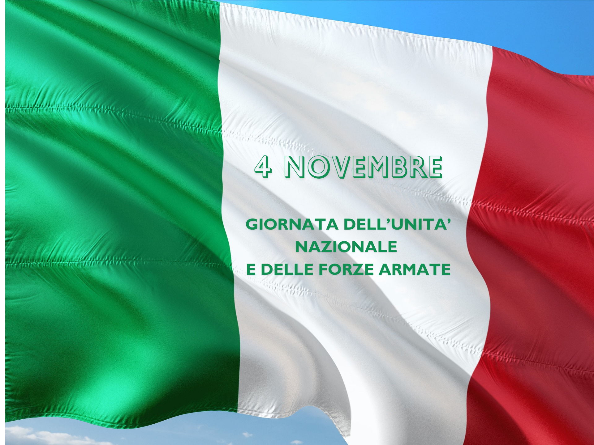 Bandiera italiana con 4/11