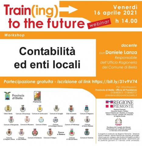 Train(ing) to the future: venerdì 16 aprile il secondo incontro su contabilità e Enti locali